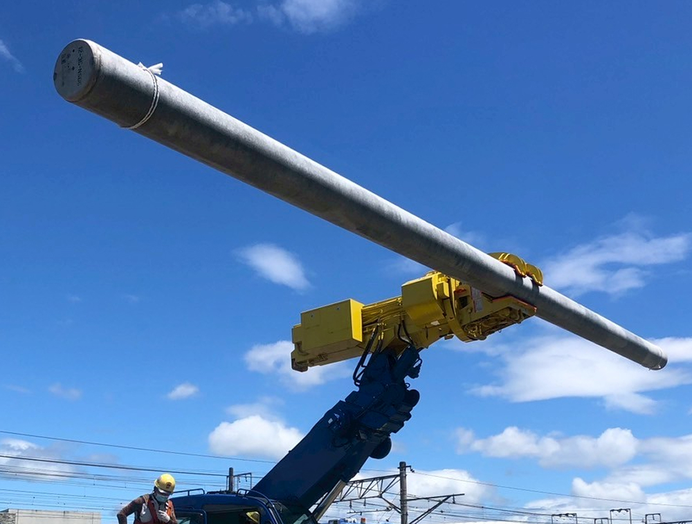 き電ちょう架線化工事の写真